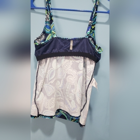 Lands' End Paisley Swim Tankini Women's Swim Top Size 6 - Picture 8 of 12